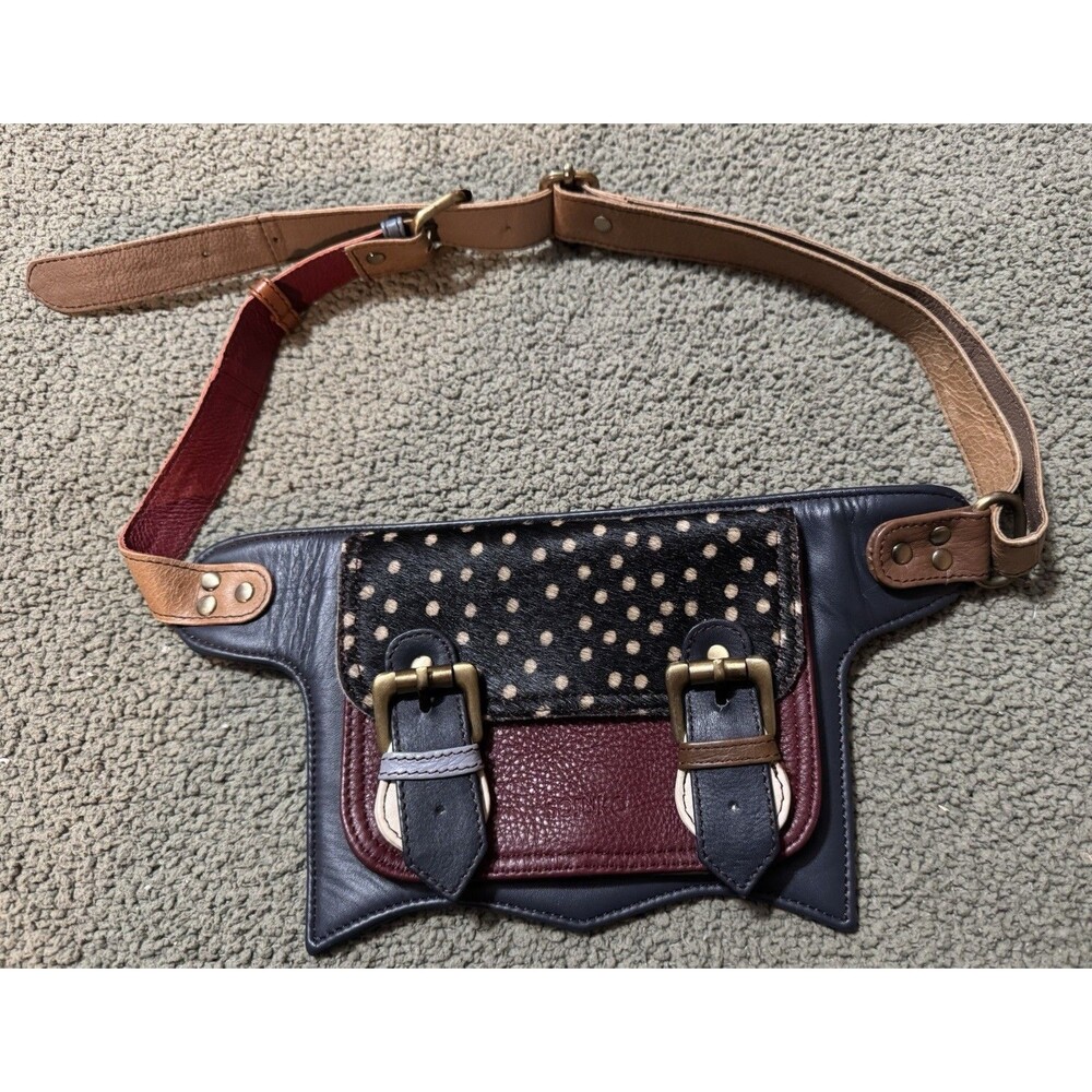 Soruka Leather Recycled Belted Sling Fanny Pack Purse